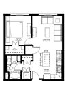 Millberry_1 Bedroom Floor Plan